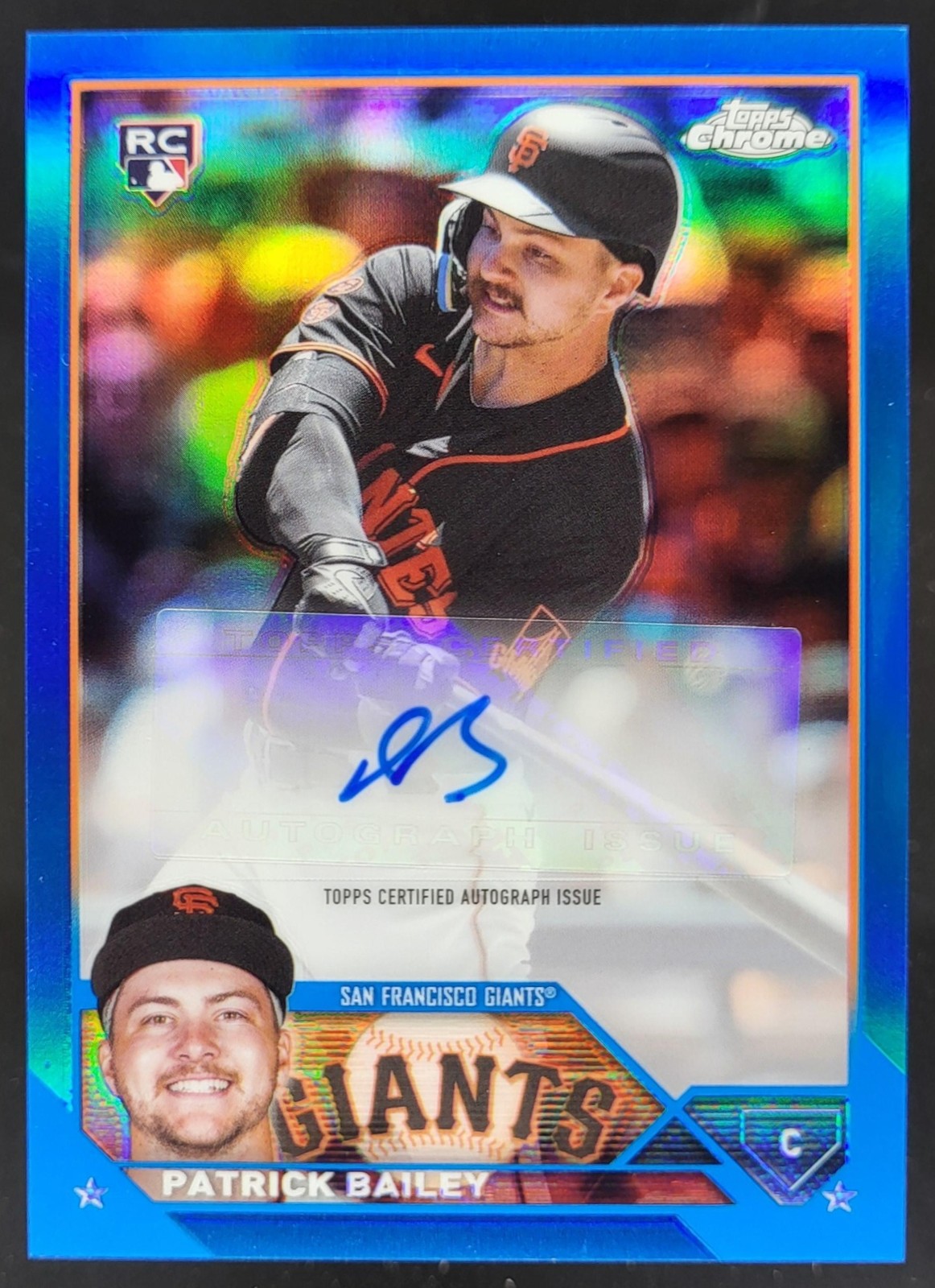 2023 Topps Chrome Update Patrick Bailey Auto Blue Refractor /150 RC Giants JP6