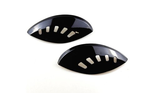 Abarth 500 Gloss Black Angry Evil Eye Covers 500 595 695 ABS Plastic UK - Picture 2 of 6