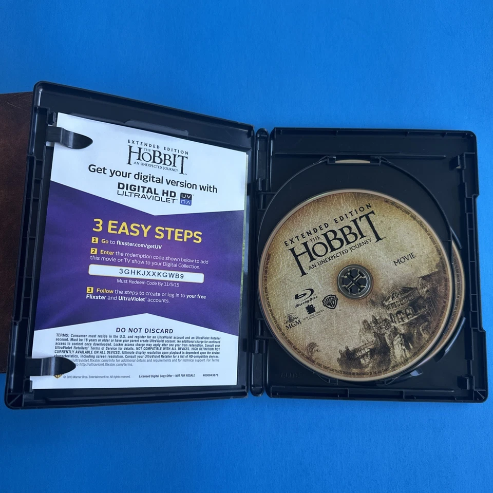 The Hobbit: An Unexpected Journey (Extended Edition) (Blu-ray) Used Great Cond - Image 4 of 4