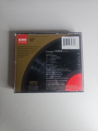 Opera CD Requiem G. Verdi EMI 2001 Great Recordings of the Century - Picture 2 of 3