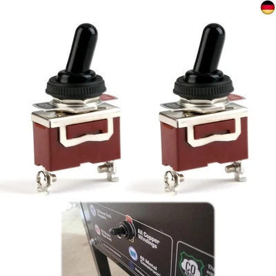 BIVOFU 2pcs Wasserdichter Marine-Kippschalter 12V/230V, Zweipoliger Doppel Toggle
