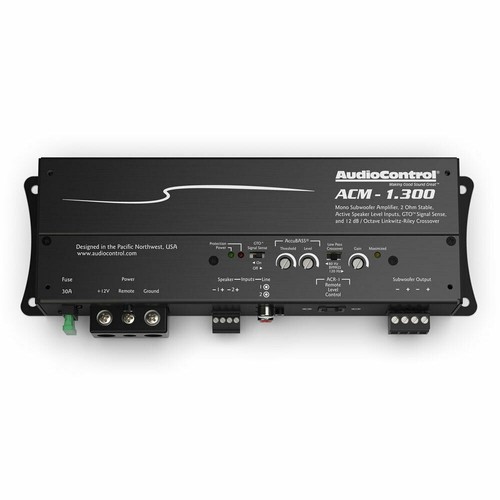 AUDIOCONTROL ACM-1.300 MONOBLOCK MICRO SUBWOOFER AMPLIFIER 300W RMS w/ ACCUBASS® - Picture 2 of 4