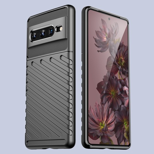Thunder Case elastyczne pancerne etui pokrowiec Google Pixel 7 Pro czarny - Zdjęcie 5 z 8