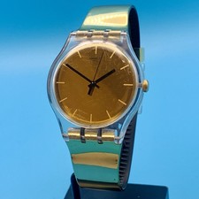 Orologio da polso uomo SWATCH 2015 Swiss Made quarzo cassa scheletro funzionante batteria nuova