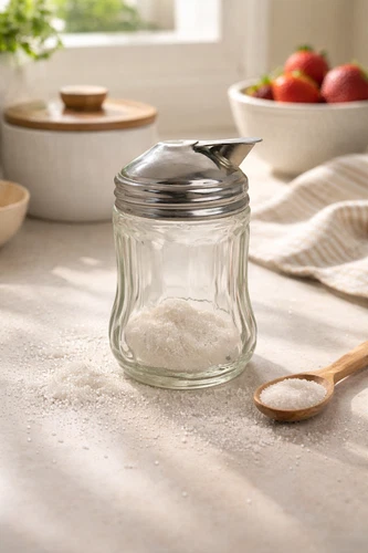 Vintage Star Products Glass Sugar Pourer Dispenser w/ Lid – Made in USA