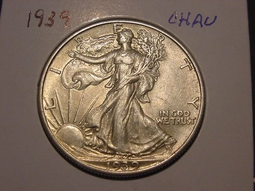 1939 WALKING LIBERTY HALF CHOICE AU NICE BETTER DATE SHIPS FREE