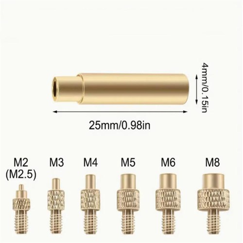 7/9/10Pcs Heat Insert Nut Iron Tip M2-M8 Thread Embedded Kit For 3D Printer P _t - Zdjęcie 9 z 13