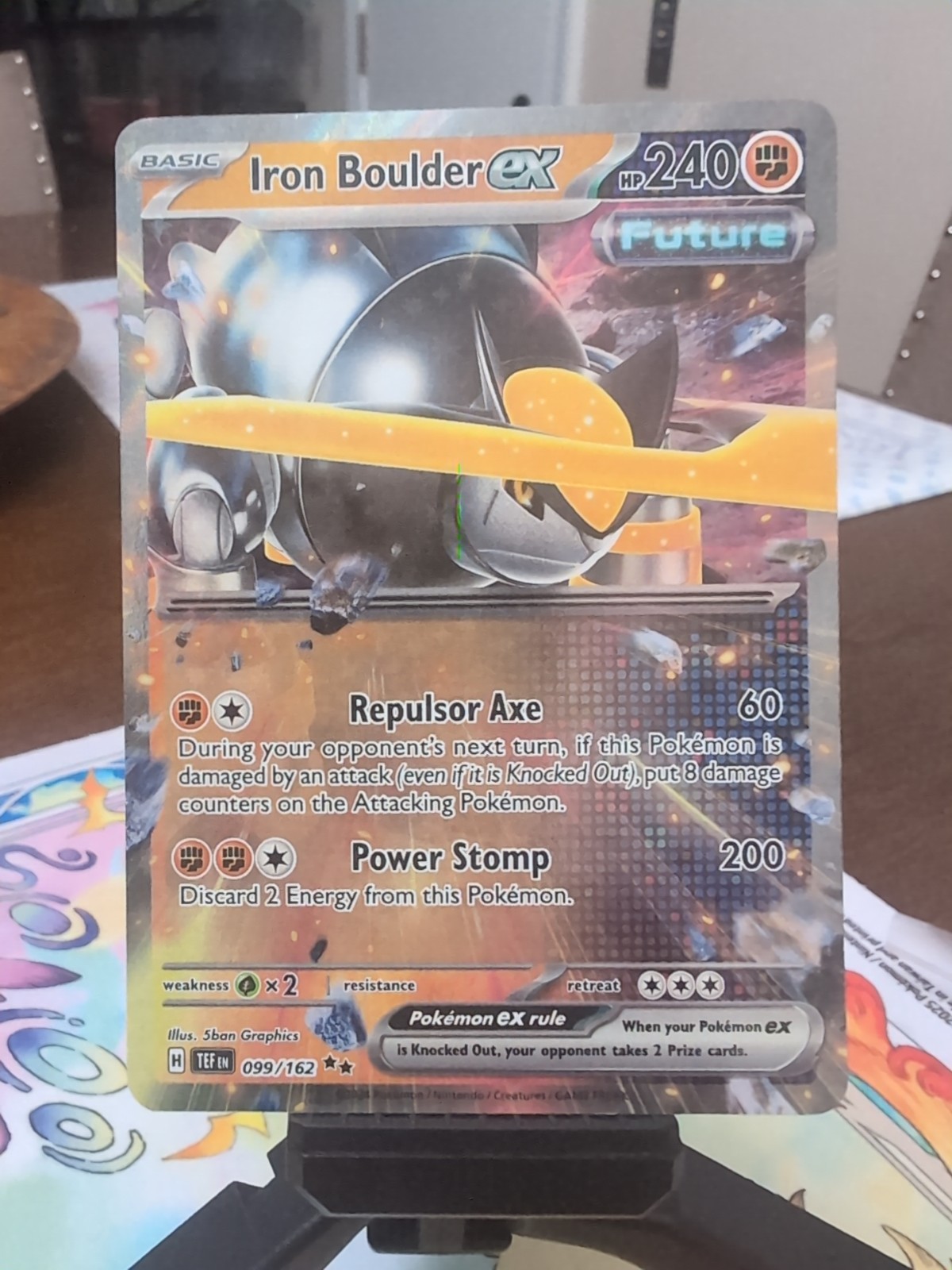 Pokémon TCG Iron Boulder ex Temporal Forces 099/162 Holo NM