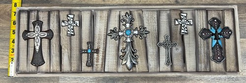 Crosses Wooden/Resin Wall Decor 23" x 7.5" - Picture 5 of 5