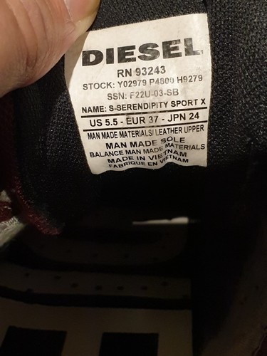 Diesel S-Serendipity Sport X Runner Zapatillas Reino Unido Talla 4 UE Talla 37 - Imagen 12 de 13