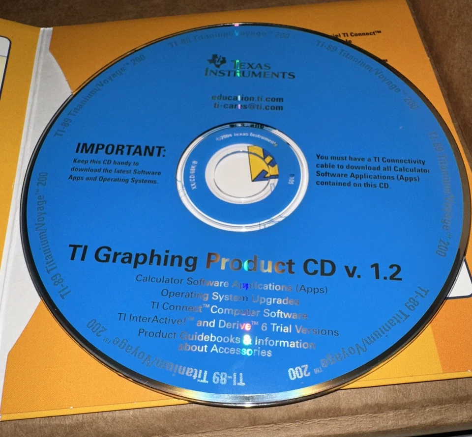 TI-Voyage 200 Graphing Calculator with Cover original box and packaging CD - Image 4 of 4