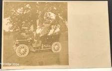 RPPC ~ vintage "brass era" car, possibly a 1906 Swift Tourer. BB