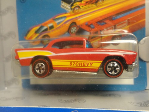 Hot Wheels '57 CHEVY Red w/bw 1977 AUTHENTIC COMM REPLICA 30 Yrs FLYING COLORS