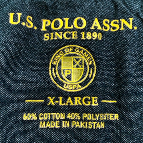 U.S. Polo Assn., Heathered Teal Half Button Pullover Sweater, size XL - Picture 3 of 3