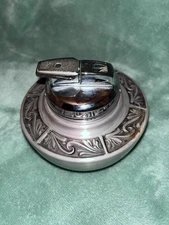 Vintage Pewter Cigarette Table Lighter Norway