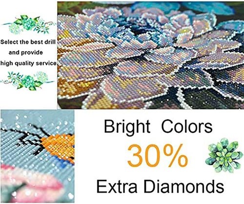 DIYPAINTING DIY 5D Diamond Painting by Number Kits 16x20 inches, Multicolor  - Picture 5 of 7
