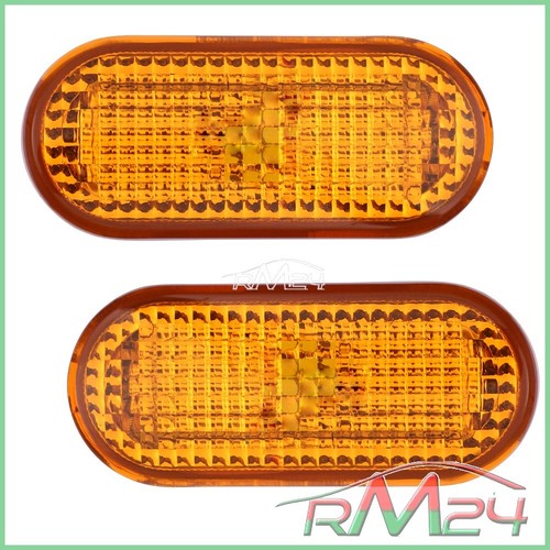 2X FRECCIA OVALE GIALLA LATERALE SINISTRA+DESTRA PER SEAT CORDOBA95-99 6L 02-06