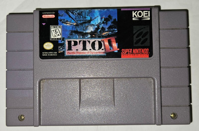 P.T.O. II PTO 2 Cartridge Only SNES Super Nintendo Authentic New Battery 1995