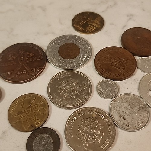 Vintage Trade Tokens Lot Canada Goo Luck Tokens Etc - Bild 3 von 8