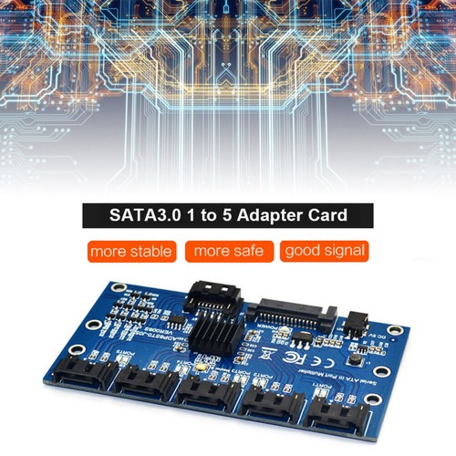 1 bis 5 Ports SATA Erweiterungskarte SATA3.0 7PIN Mainboard 6Gbps Riser Card Hub k - Bild 9 von 9