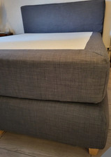 IKEA Bezug für Boxspringbett_DUNVIK_Skiftebo dunkelgrau (803.247.36)