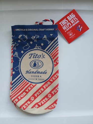 5x TITO'S VODKA PETS FOR VETS BAGS brand new - Picture 2 of 3