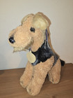 Hand Crafted Airedale Welsh Terrier Sitting Dog Plush 13" 1996 Aurora Classic