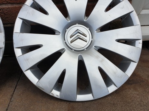 Set of Genuine Citroen Berlingo Van 15" Wheel Trims Hub Caps x4 - Picture 7 of 11