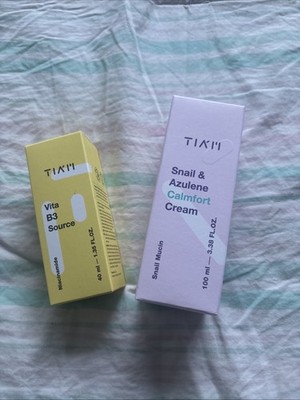 BRAND NEW TIA'M Snail & Azulene Calmfort Cream & Vita B3 Niacinamide Serum￼