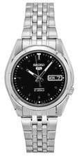 Seiko 5 Automatic 21 Jewels Stainless Steel Black Dial SNK361K1 30M Mens Watch