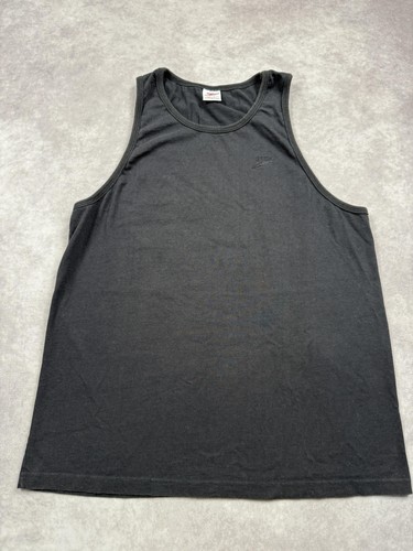 Vintage Speedo Tank Top Herren XL schwarz gesticktes Logo hergestellt in den USA 100 % Baumwolle sportlich - Bild 1 von 15