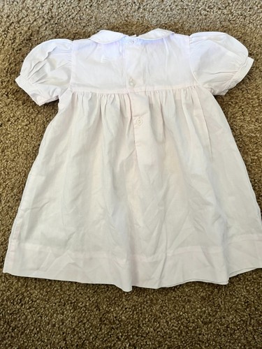 Petit Ami Baby Mädchen hellrosa handbesticktes Kleid 3M - 001036 - Bild 6 von 8
