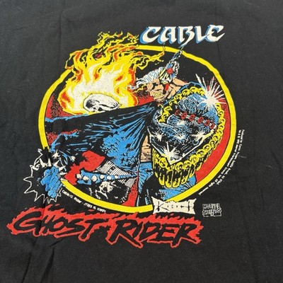 1992 Marvel Comic Images Ghost Rider Cable Shirt XL