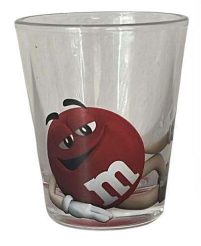 M&M's World rote Charakter Posen Schnapsglas neu mit Etikett - Bild 3 von 3