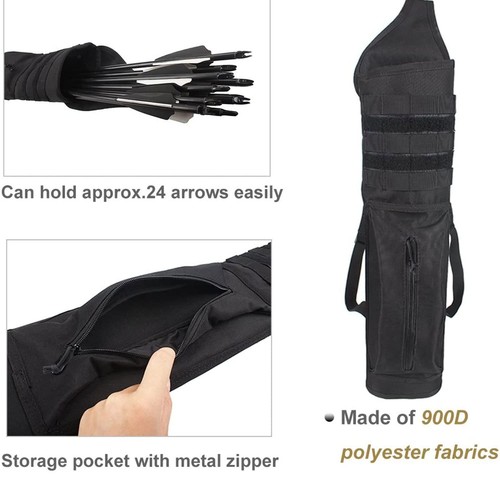 Archery Multi-function Heavy Duty Back Arrow Quiver with Molle System Shoulde... - Picture 3 of 7