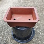 Bonsai Pot Brown Japanese Art Shape Miniature Tree Container 22 x 17.5 x 8 cm