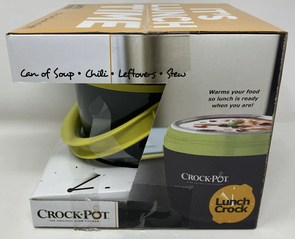 Crock-Pot Lunch Crock 20 oz Food Warmer Grey & Lime Brand New Sealed Slow Cooker - Image 3 of 4