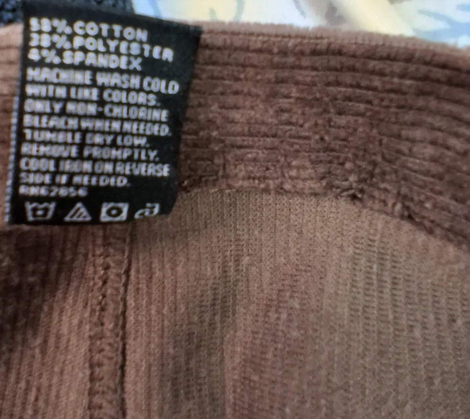 PANTALONES/LEGGING DE PANA MARRÓN CLARO MEDIO TUE MUJER Foto 4 de 4