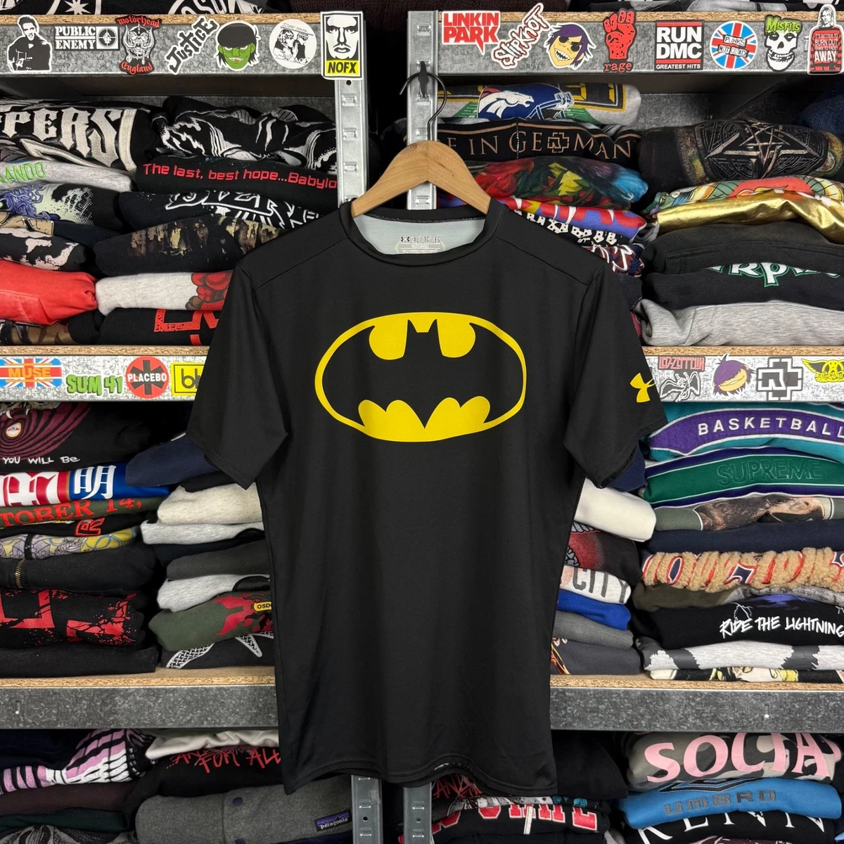 Black Under armour Alter Ego Batman Activewear Tops for Men for