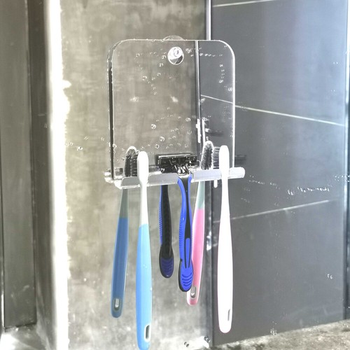 Anti Fog Shower Mirror Adhesive Heated Shaving Mirror Hanging Shower Mirror - Picture 7 of 11