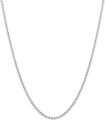 2.5Mm/4Mm Silver Stainless Steel Wheat Chain Necklace Jewelry for Men - Picture 12 of 12