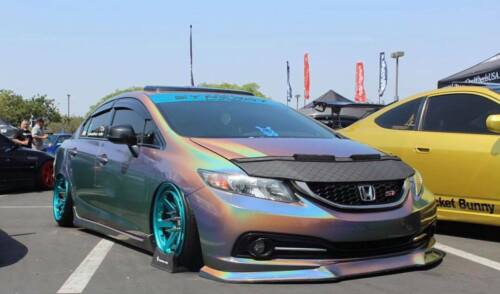 Car Hood Mask Bonnet Bra in DIAMOND Fits Honda Civic Sedan 2014 2015 - Picture 3 of 10