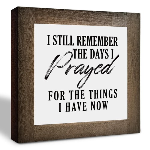 Christian Sign, Box Wood Plaques Desk D&#233;cor, Table Art Signs, Decorative Wo - Bild 1 von 6