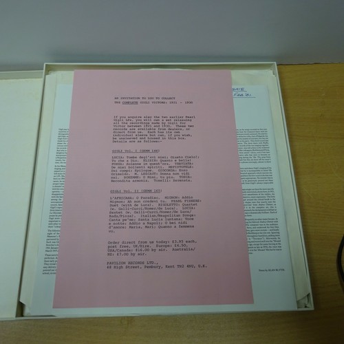 GEMM 202-06 BENIAMINO GIGLI Victor Recordings 1921-1930 PEARL MONO 5LP BOX EX+ - Picture 4 of 11