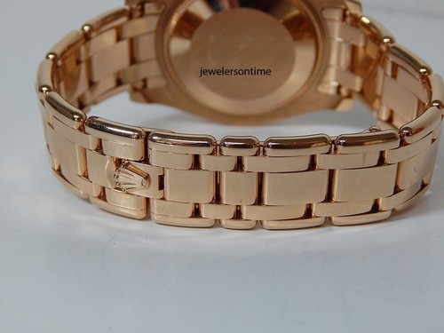 Rolex Midsize 34mm Rose Pink Gold Pearl Master Chocolate dial 81315 - 第 7/12 張圖片