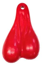 8" BULL NUT'S (RED) - BIG RIG DANGLER BALLS - NEW TRUCK NUTZ