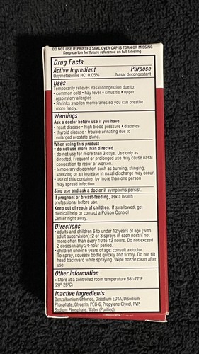 Original Nasal Spray 1.01oz(30mL) Sinus Congestion Pressure 12HR Relief EXP 1/25 - Picture 9 of 12