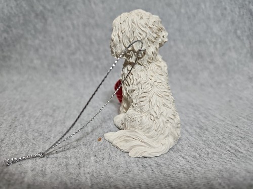 Sandicast Dog Christmas Ornament White Bichon Frise Holiday Stocking - Picture 4 of 7