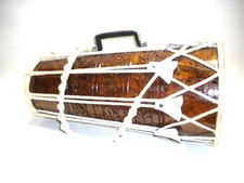 Dholak Drum Carved Rosewood Unique India Traditional Percussion Instrument