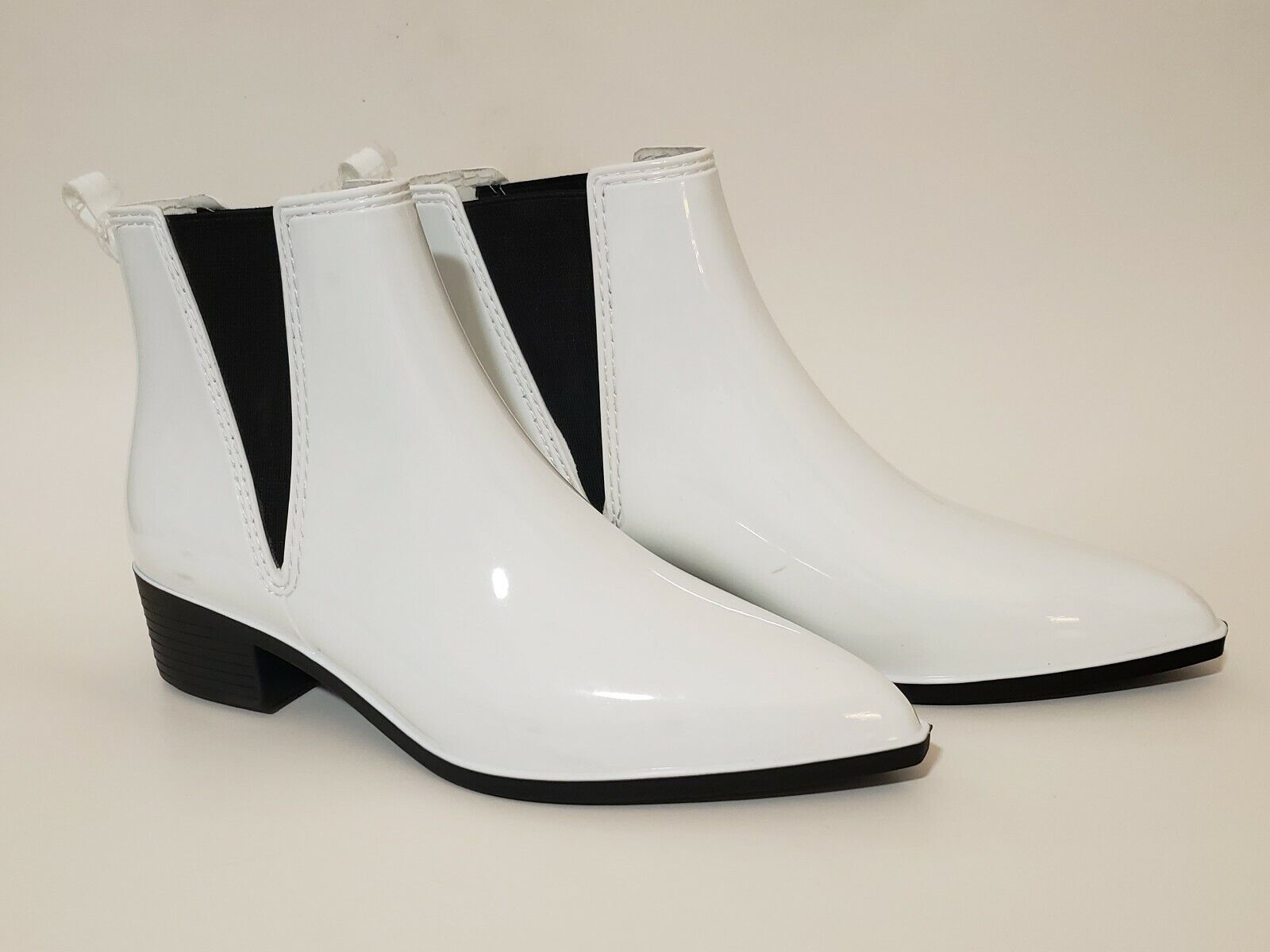 NEW Cheap mail order specialty store Jeffrey Campbell Translated White Chelsea-Style Waterproof Rain Bo Mist